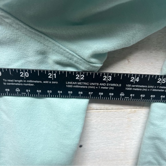 Orvis Denim Jacket Womens Large Aqua Blue Button Down‎ Pockets Collared - Picture 10 of 12